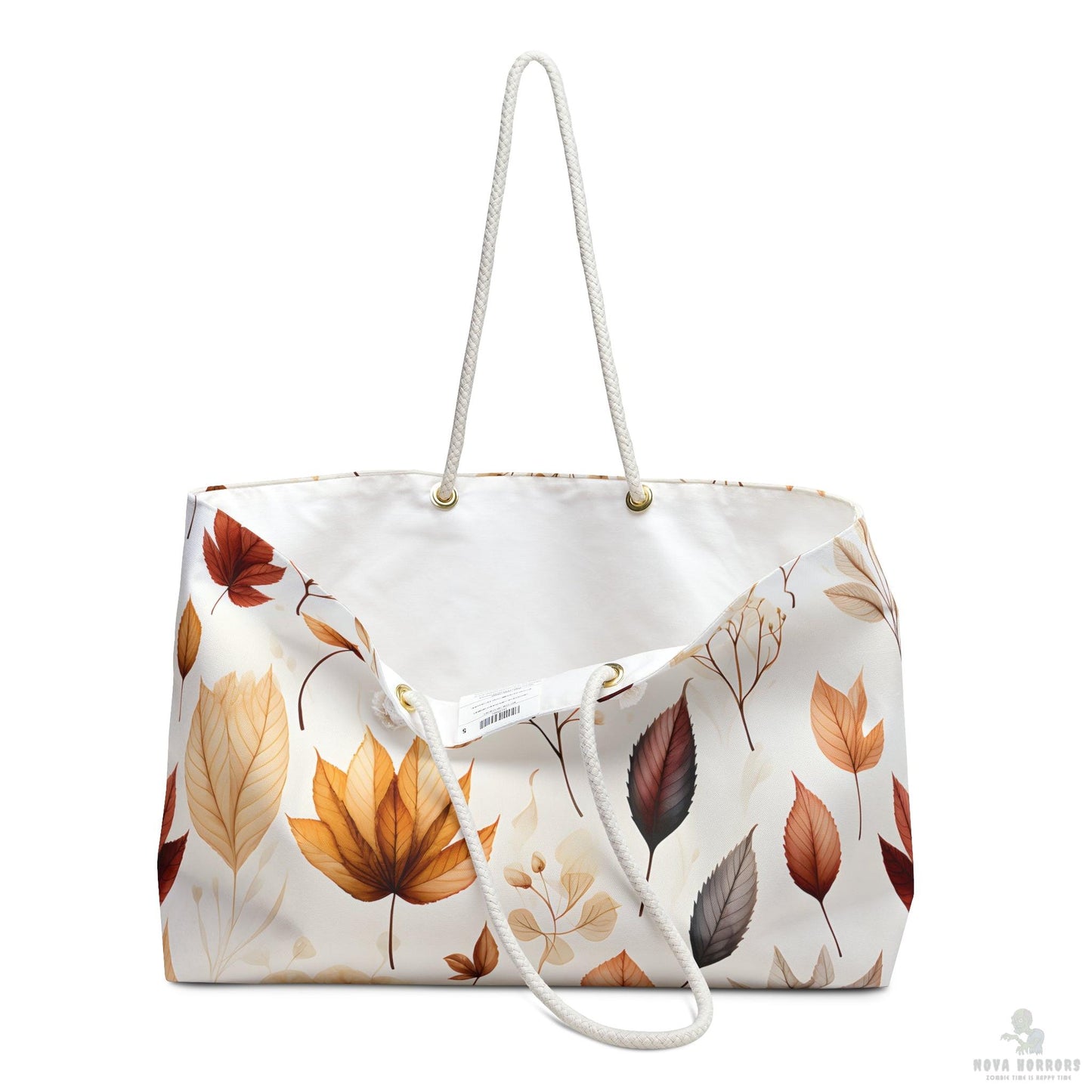 Autumn Floral Weekender Bag, Travel Tote, Beach Bag, Fall Getaway Purse, Lightweight Shopping Bag, Perfect for Weekend Trips