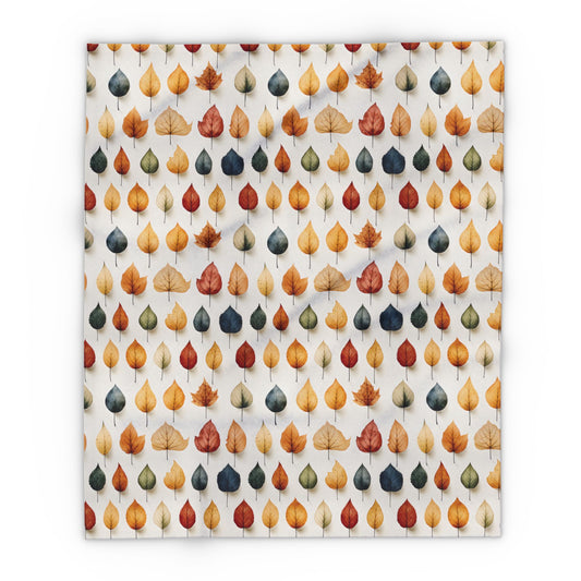 Autumn Leaf Fleece Blanket – Cozy Fall Throw for Halloween & Home Décor