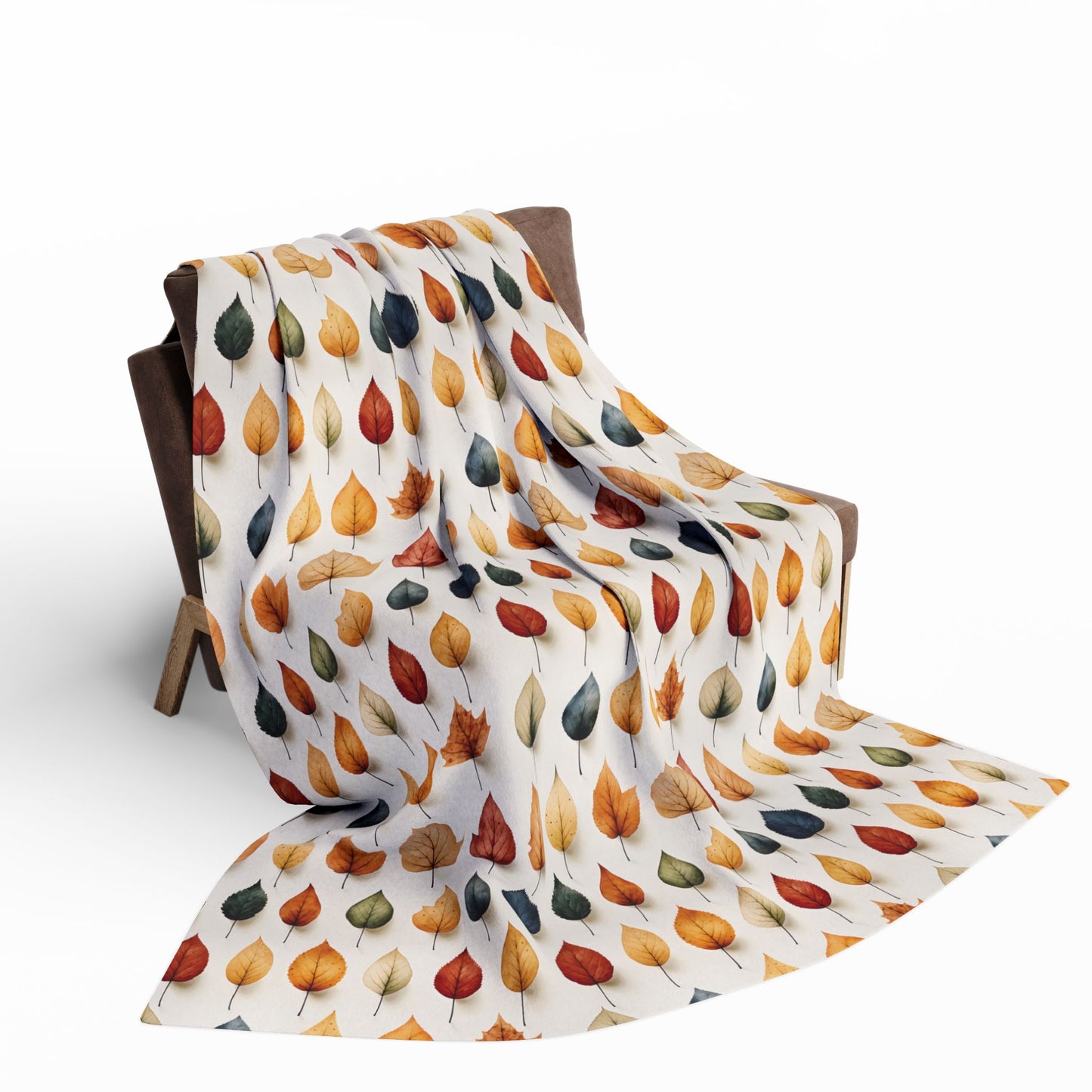 Autumn Leaf Fleece Blanket – Cozy Fall Throw for Halloween & Home Décor