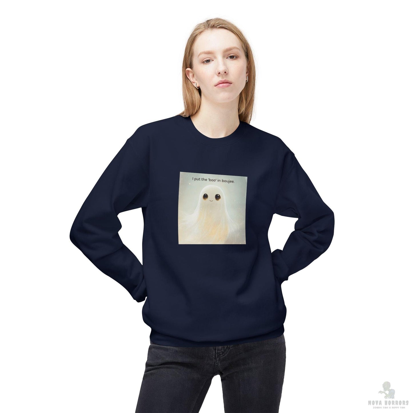 I Put the Boo in Boo-jee Sweatshirt – Funny Spooky Halloween Pullover