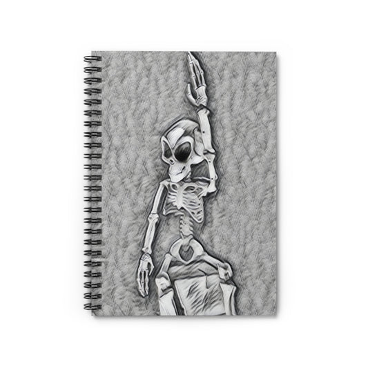 Waving Alien Spiral Notebook – Fun Sci-Fi Writing Journal