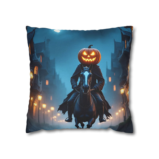 The Horseman’s Repose Pillowcase 16x16 – Gothic Headless Horseman Halloween Throw Pillow Cover
