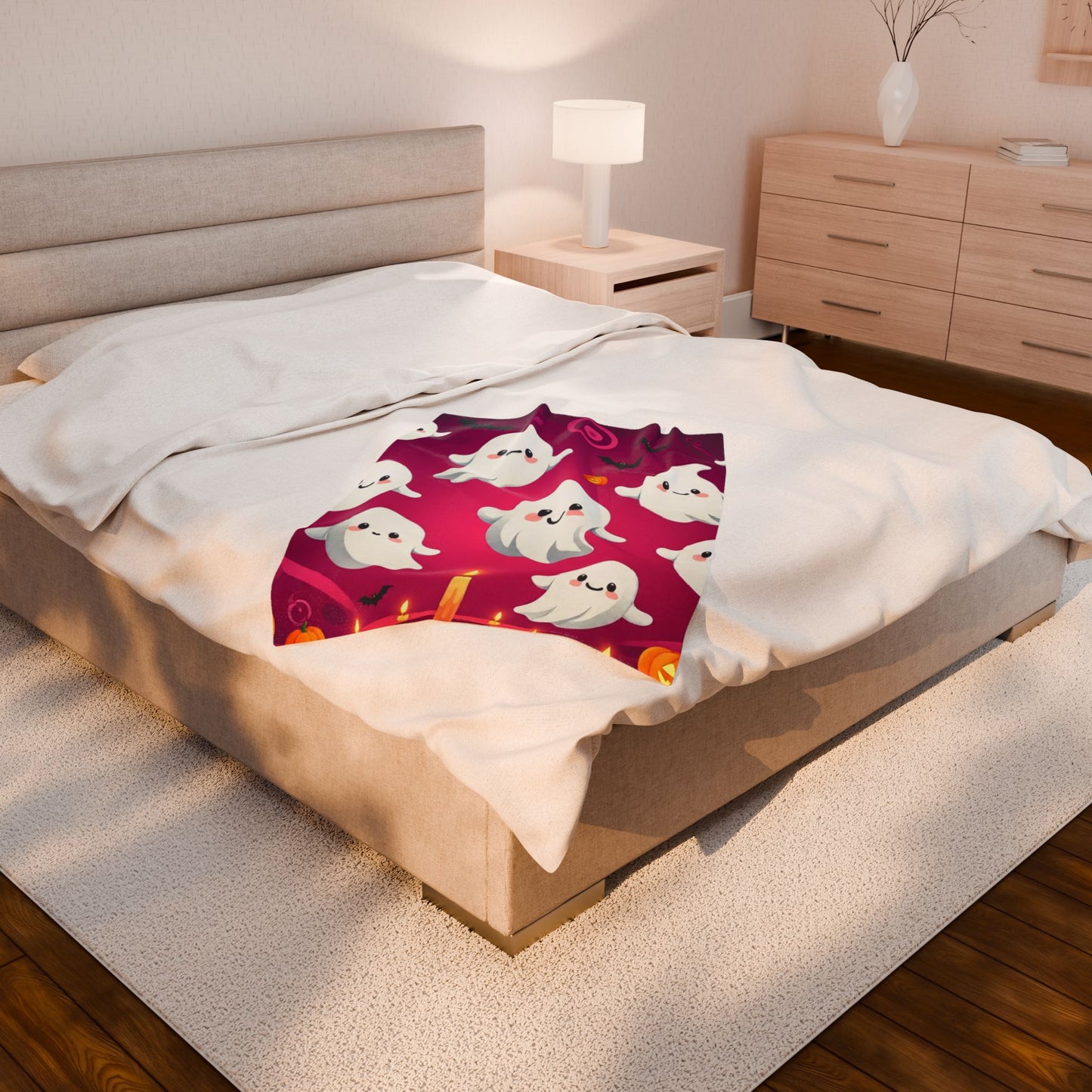 The Spooky Chic Snuggler Plush Blanket – Gothic Cozy Halloween Throw