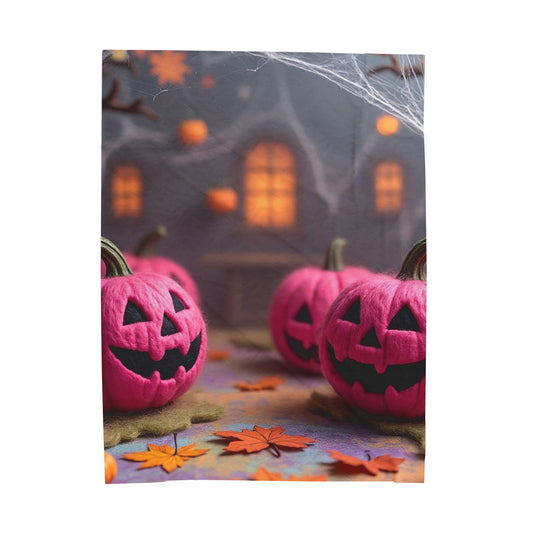 Cotton Candy Patch Cozy Plush Blanket – Pastel Halloween Spooky Cute Throw