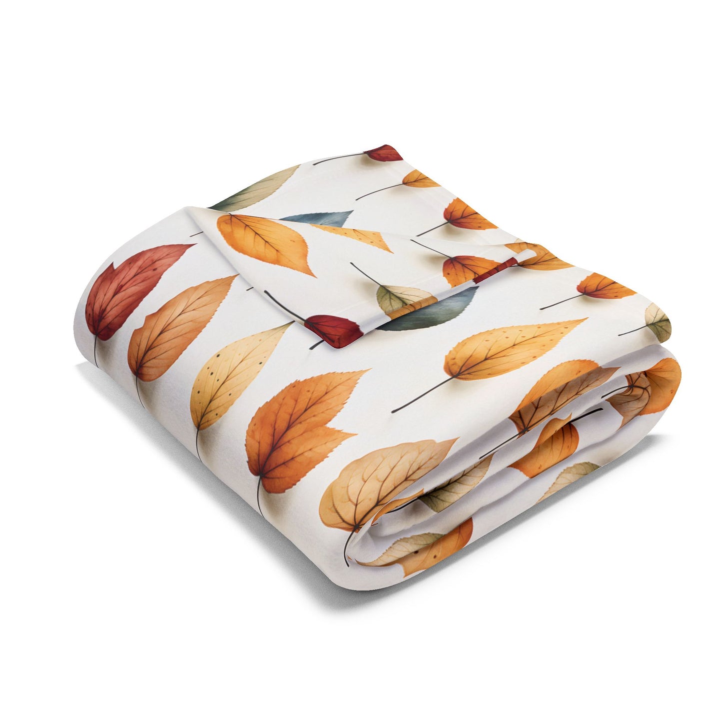 Autumn Leaf Fleece Blanket – Cozy Fall Throw for Halloween & Home Décor