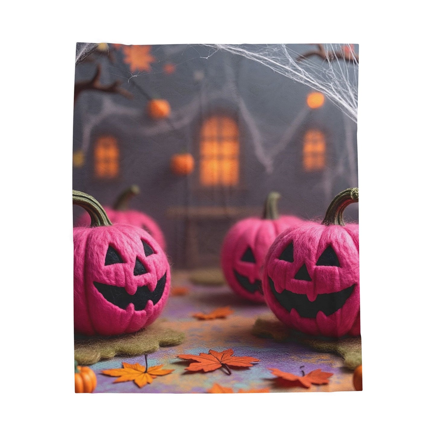 Cotton Candy Patch Cozy Plush Blanket – Pastel Halloween Spooky Cute Throw