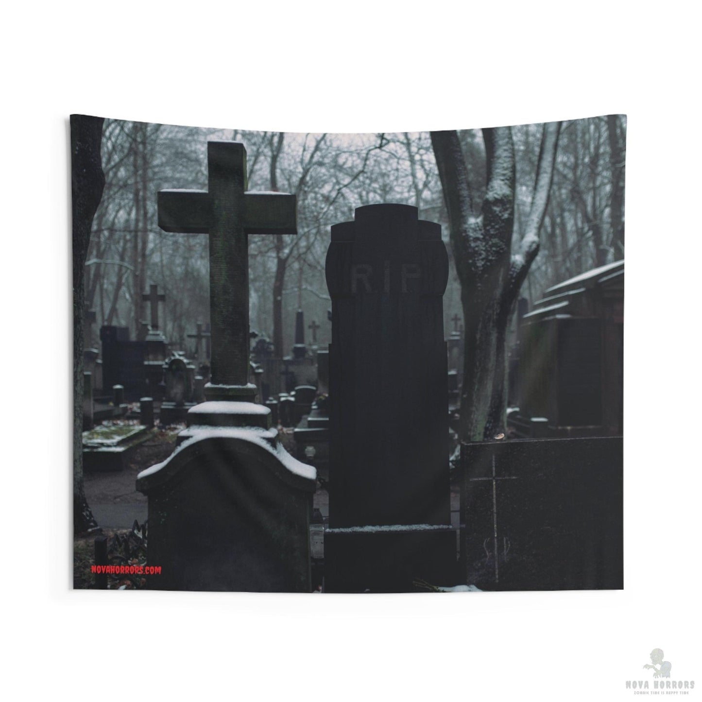Creepy Graveyard Wall Tapestry