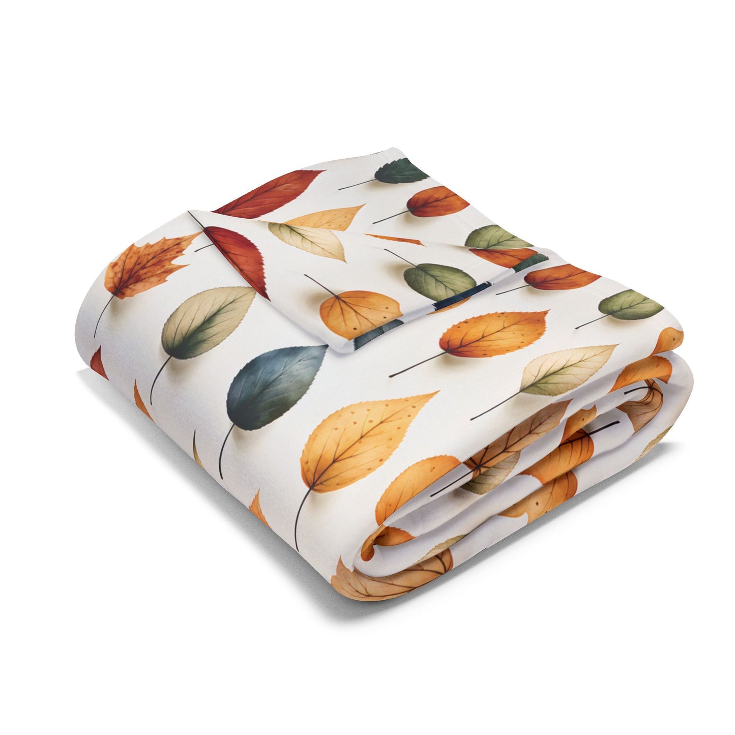 Autumn Leaf Fleece Blanket – Cozy Fall Throw for Halloween & Home Décor