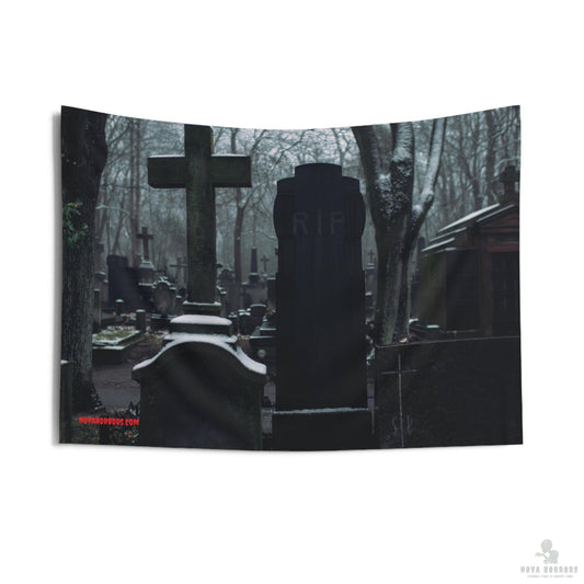 Creepy Graveyard Wall Tapestry