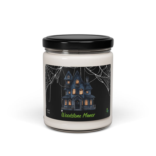 Woodstone Manor: Spooky Scented Soy Candle – Haunted Gothic Home Décor