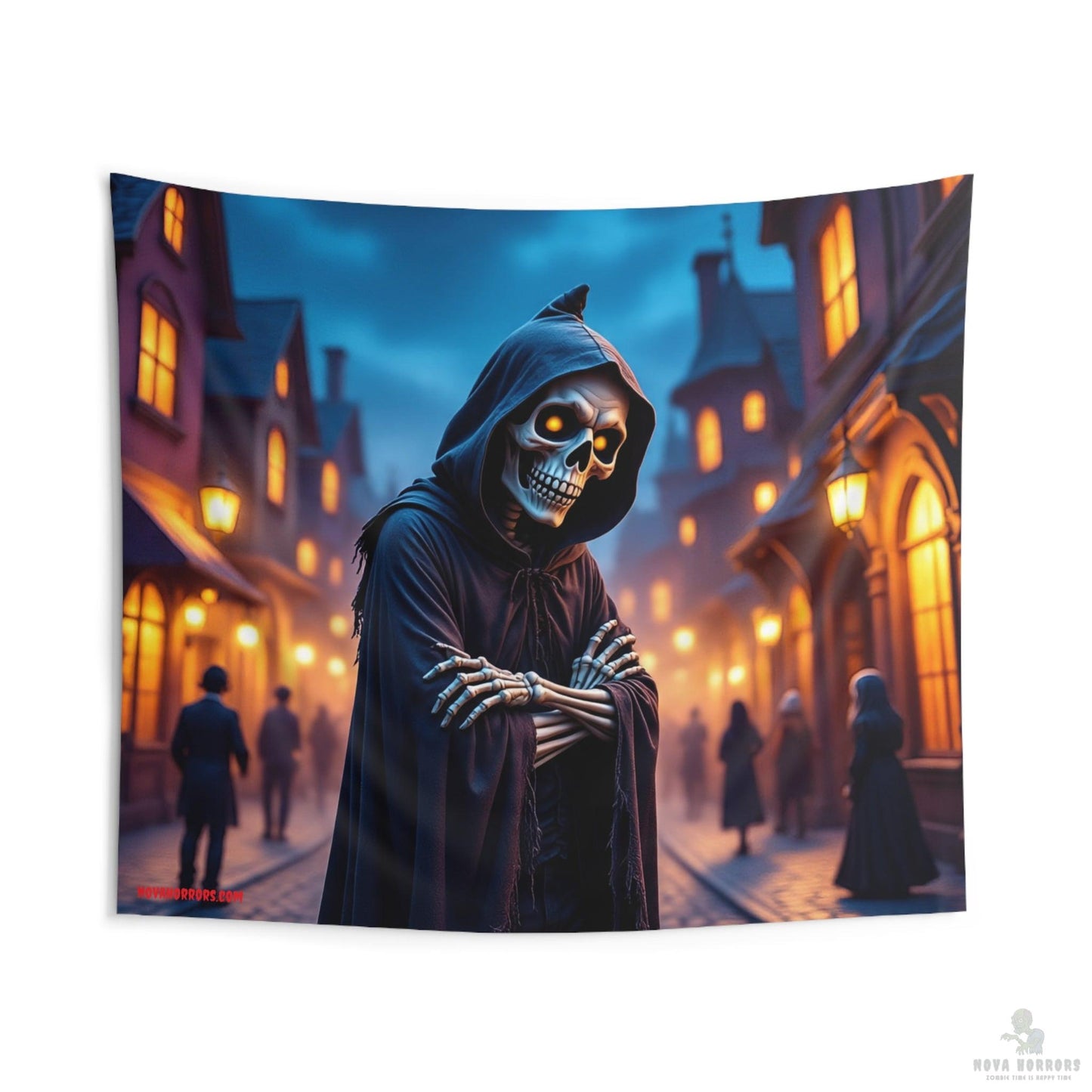 Chill Skeleton in Halloweentown Wall Tapestry