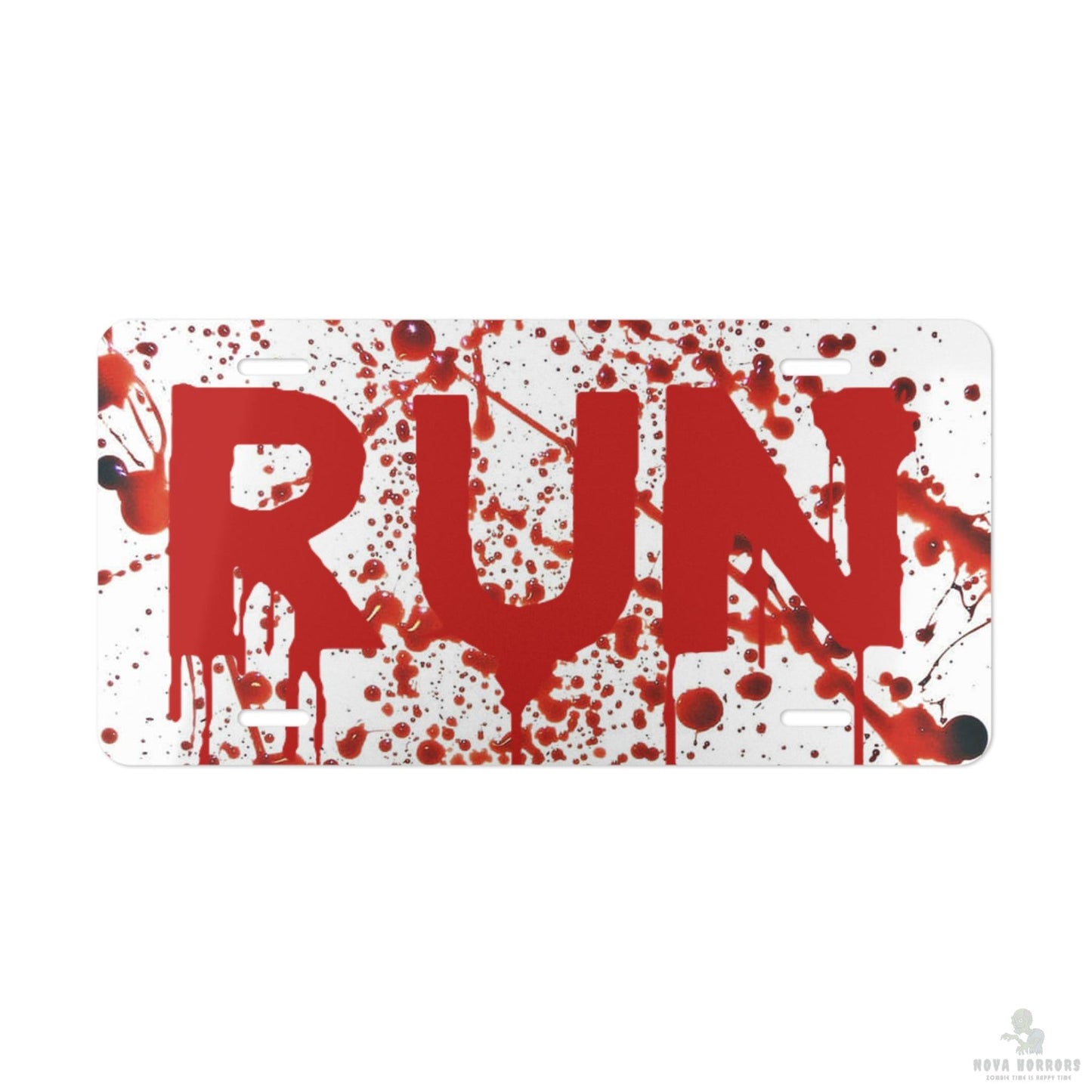 Blood Splatter RUN Vanity Plate