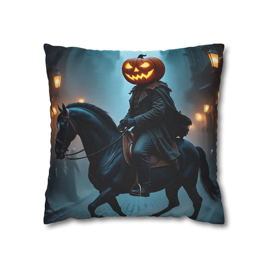 Legend of the Midnight Rider Pillowcase 16x16 – Headless Horseman Halloween Throw Pillow Cover
