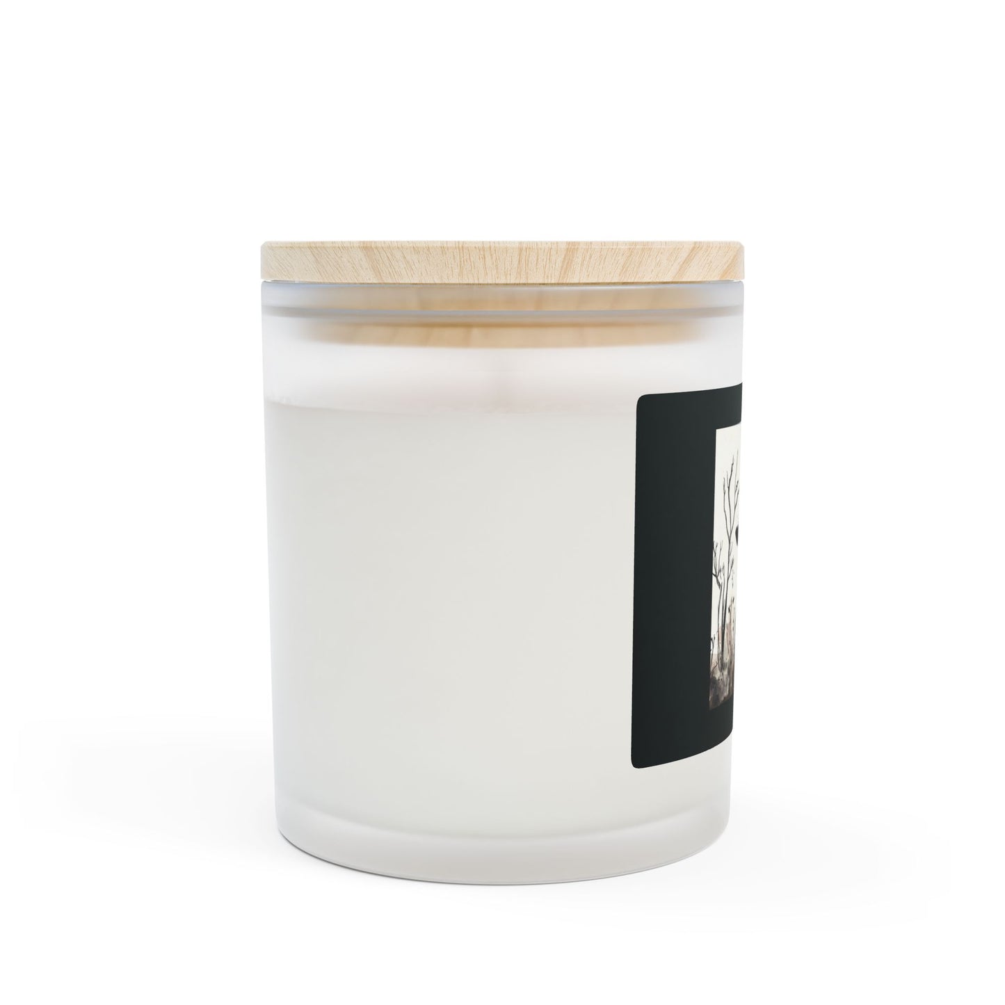 Botanical Frosted Glass Candle – Spooky Gothic Plant-Inspired Home Décor
