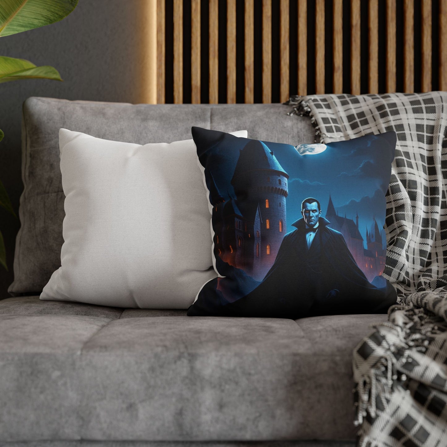 Transylvanian Dream Pillowcase 16x16 – Gothic Vampire Halloween Throw Pillow Cover