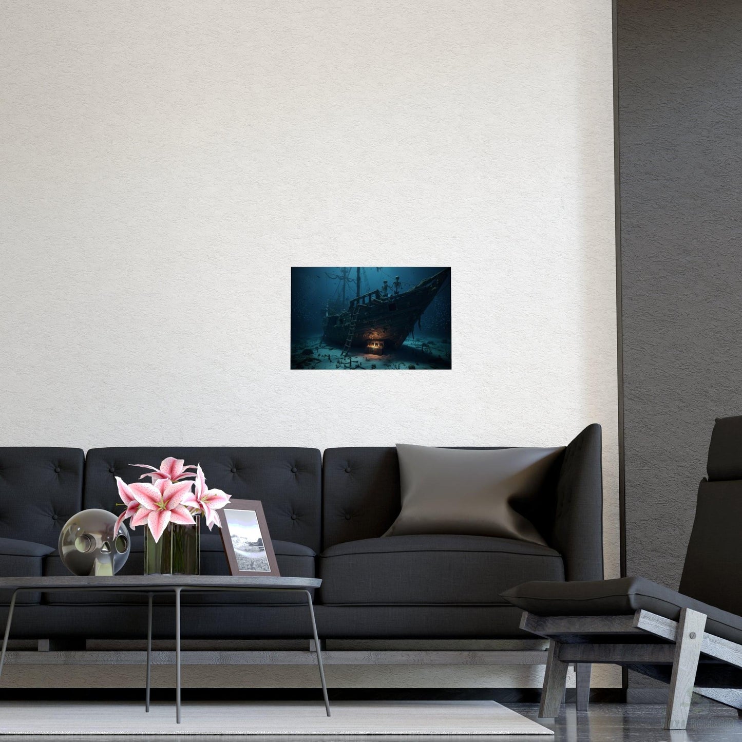 Sunken Ghost Ship Poster 17x 11 Matte