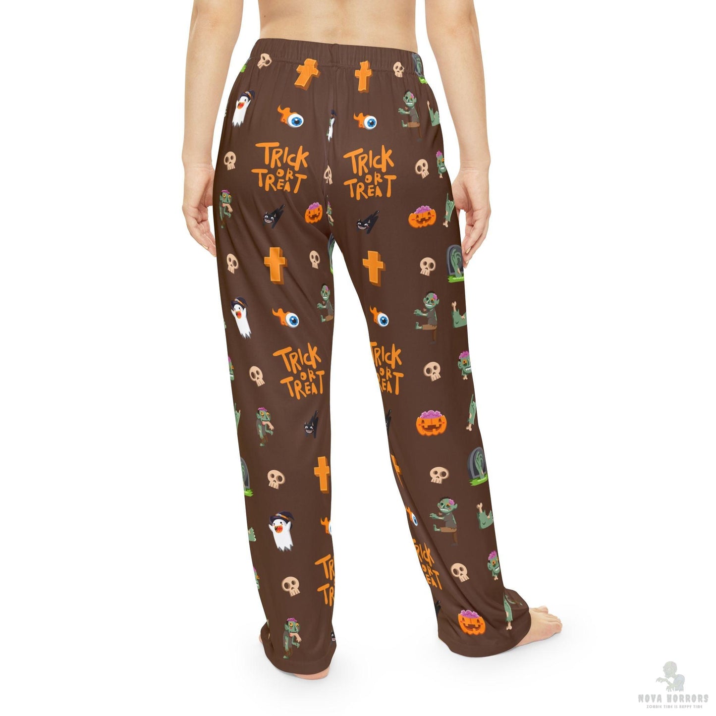 Trick or Treat Women's Pajama Pants, Halloween Sleepwear, Cute Loungewear, Gift for Her, Seasonal Relaxation Pants