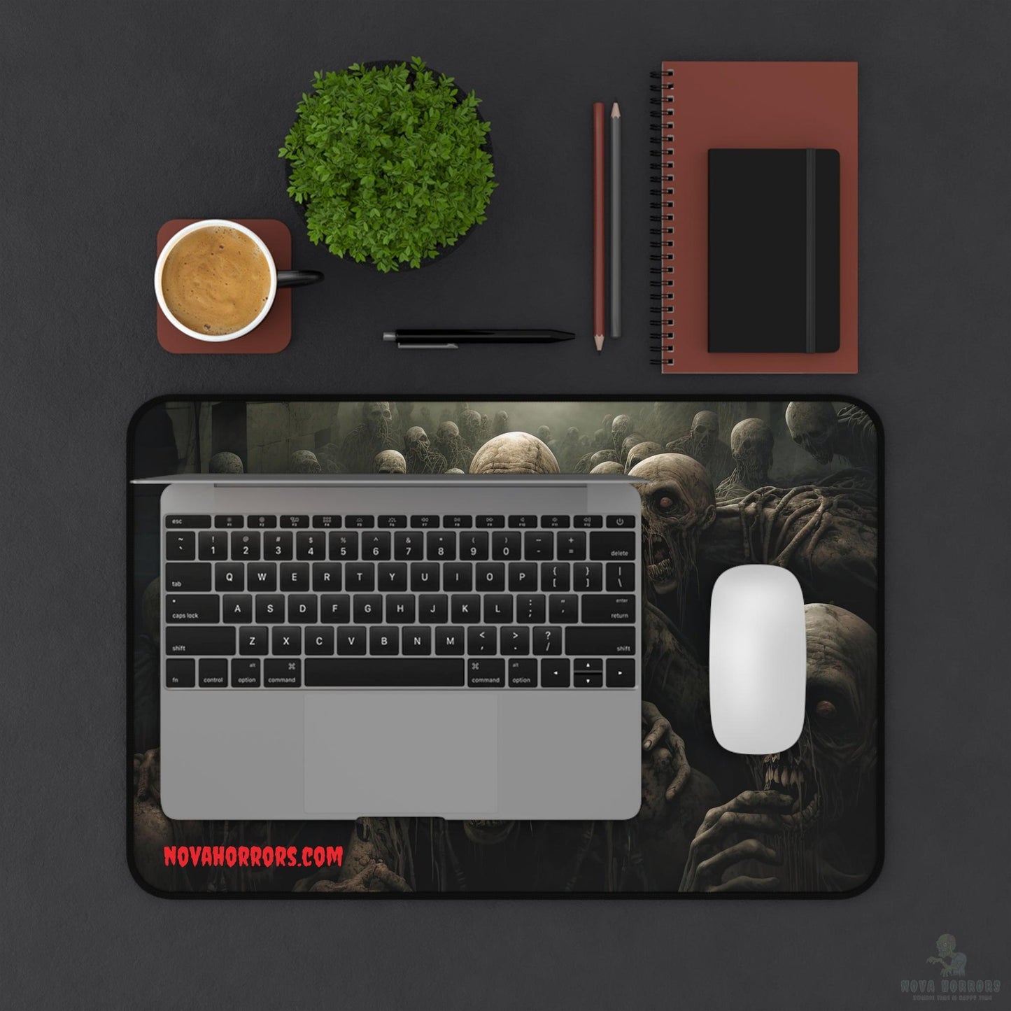 Zombie Watching You Desk Mat