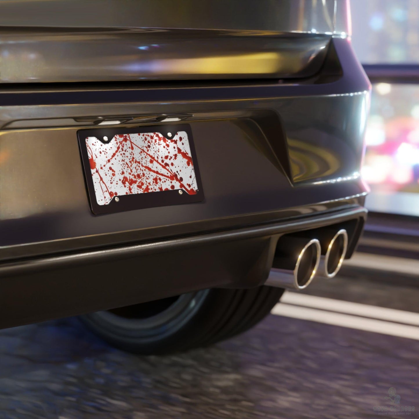Blood Splatter Vanity Plate