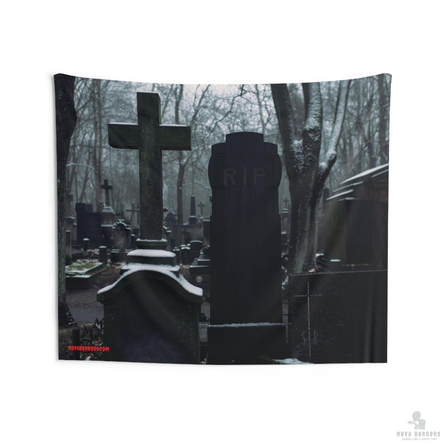 Creepy Graveyard Wall Tapestry