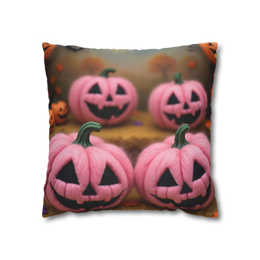 Spooky Chic Pillowcase 16x16 – Creepy Cute Gothic Halloween Throw Pillow Cover