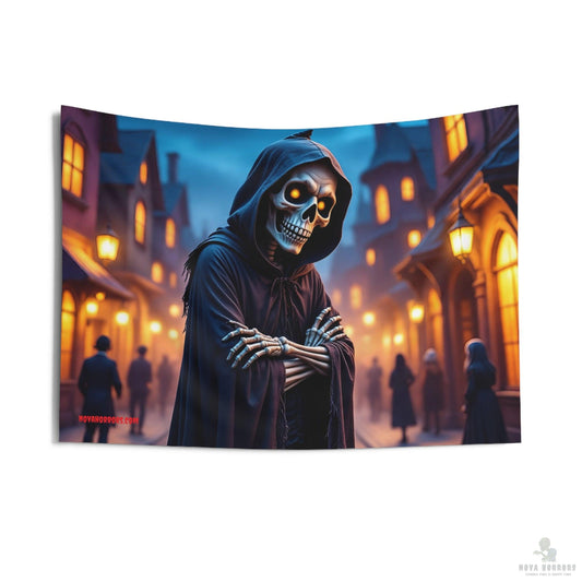 Chill Skeleton in Halloweentown Wall Tapestry