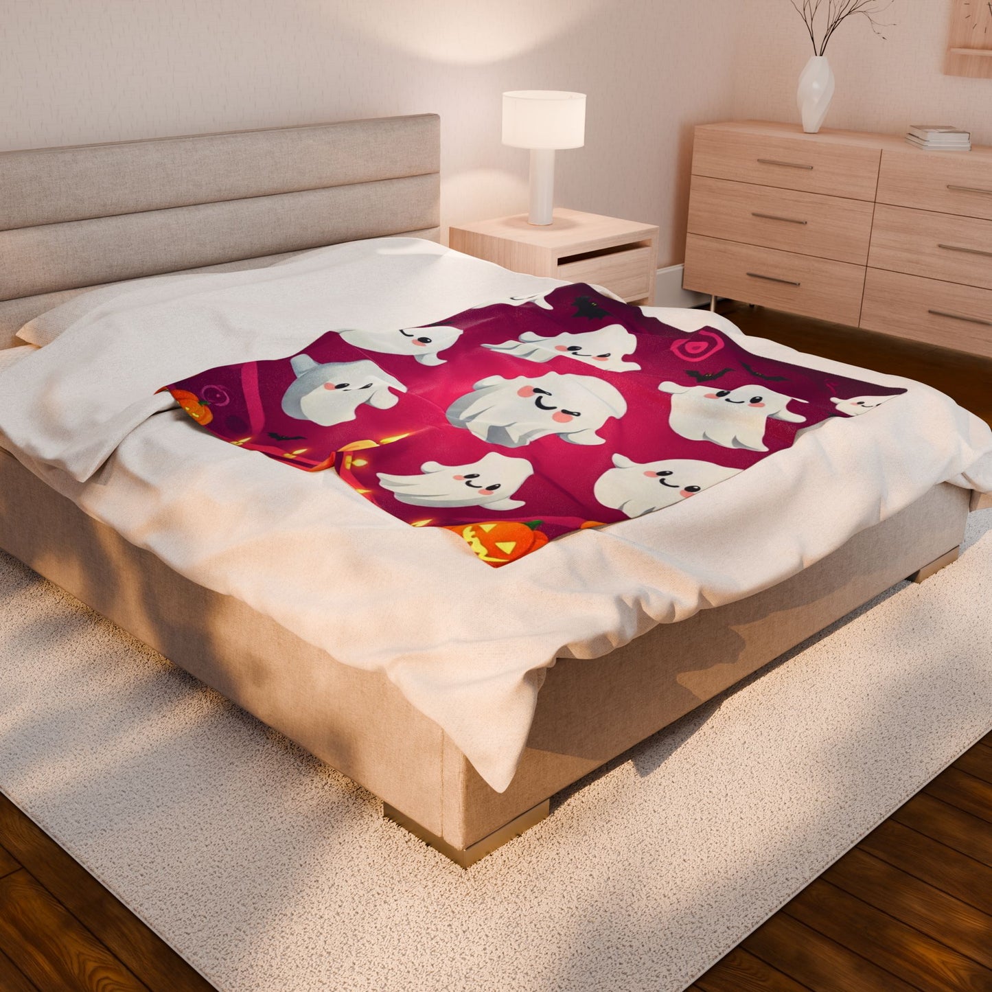 The Spooky Chic Snuggler Plush Blanket – Gothic Cozy Halloween Throw