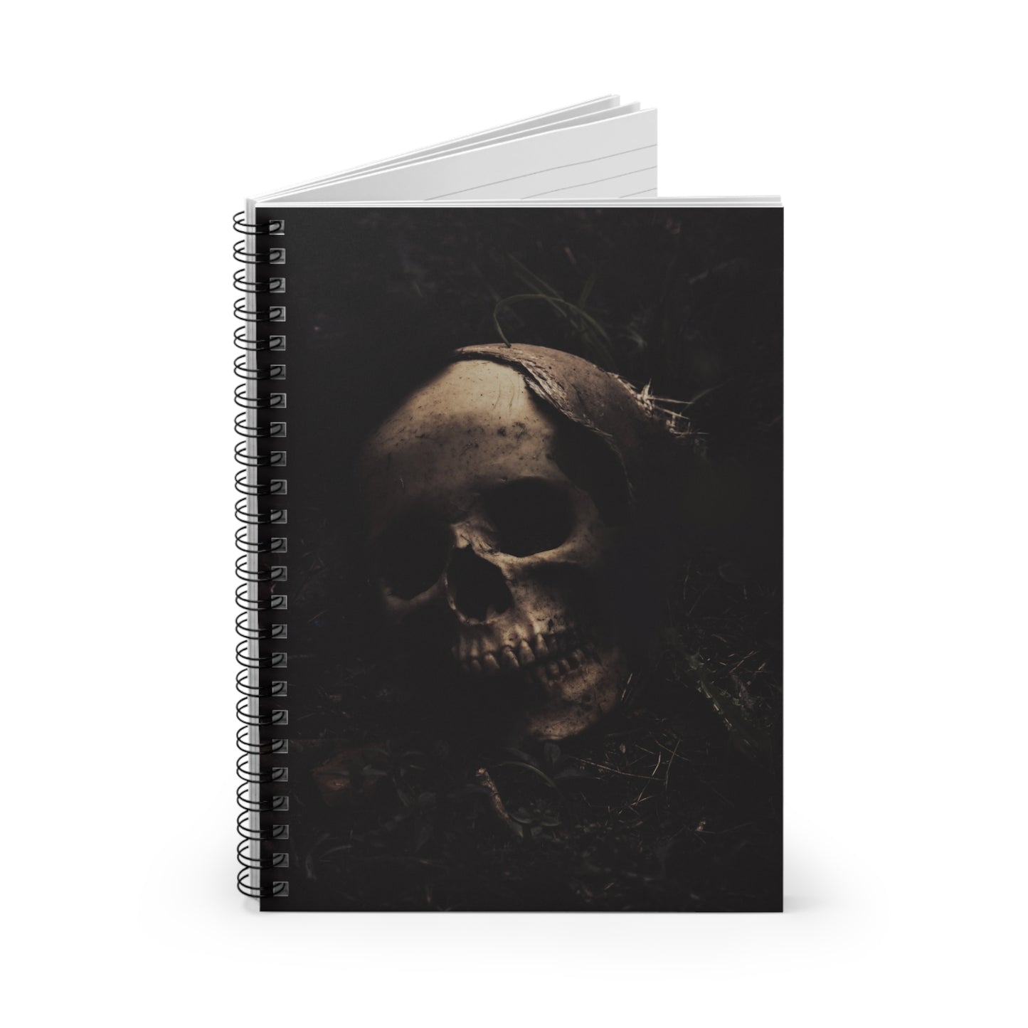 Grave Skull Spiral Notebook – Gothic Horror Writing Journal