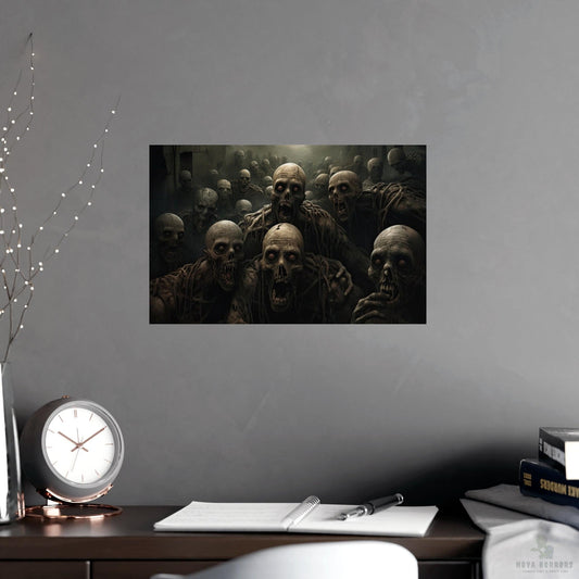 Staring Zombies Poster 17x 11 Matte
