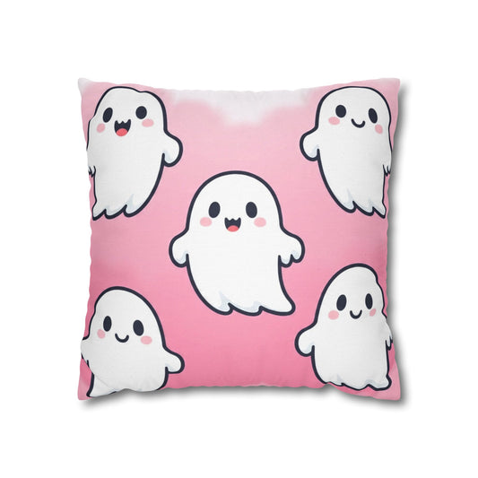 Midnight Ghosties Pillowcase 16x16 – Spooky Cute Halloween Throw Pillow Cover