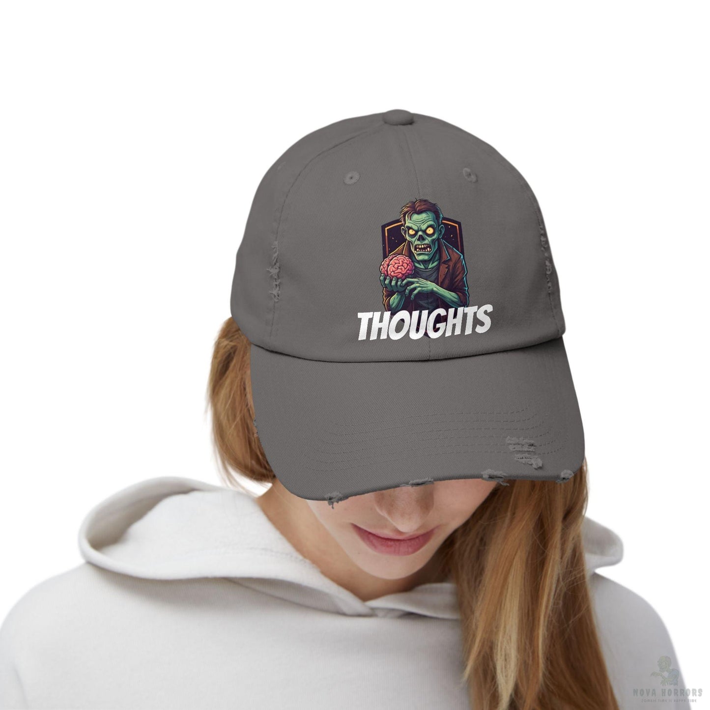 Zombie Thoughts Distressed Cap