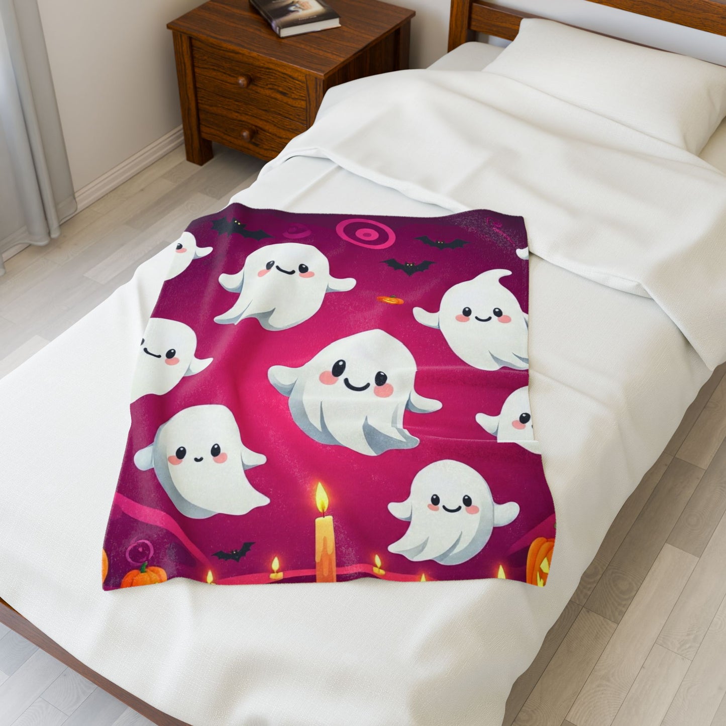 The Spooky Chic Snuggler Plush Blanket – Gothic Cozy Halloween Throw