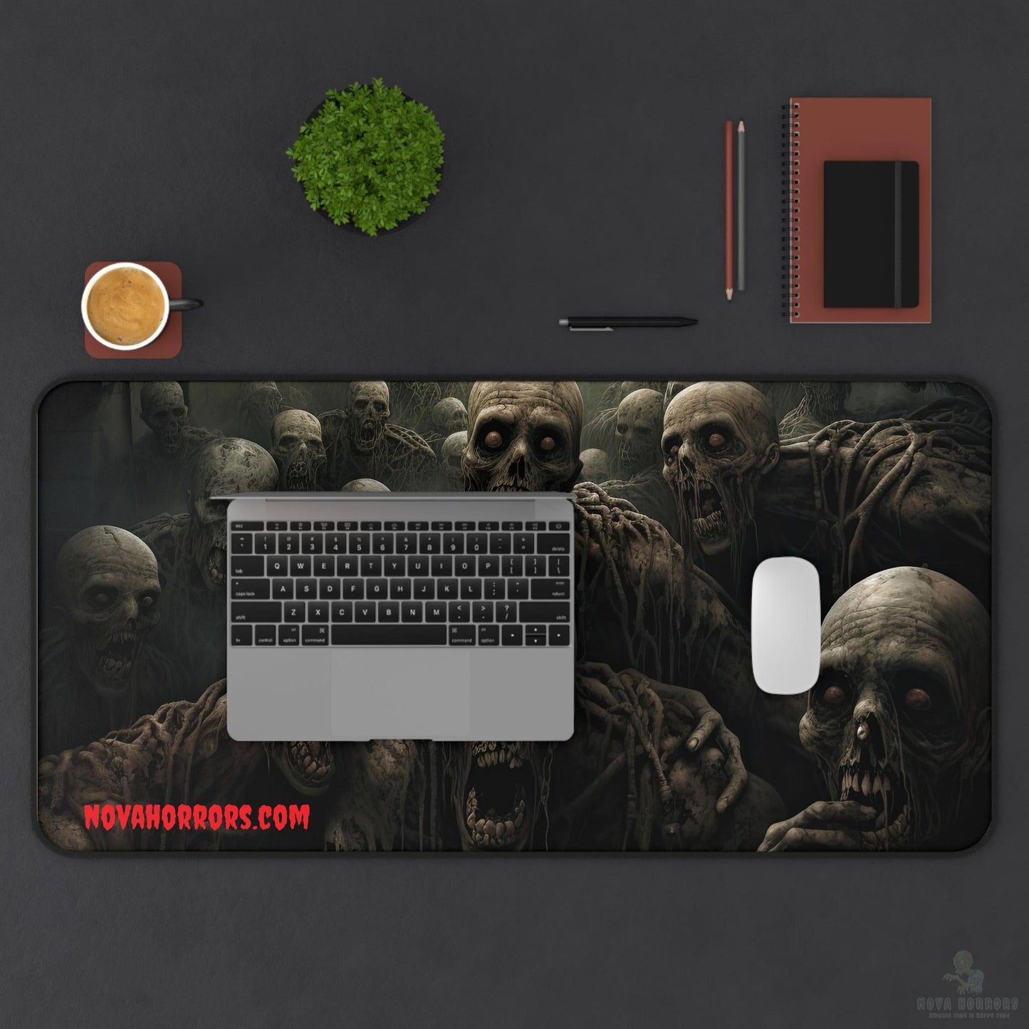 Zombie Watching You Desk Mat