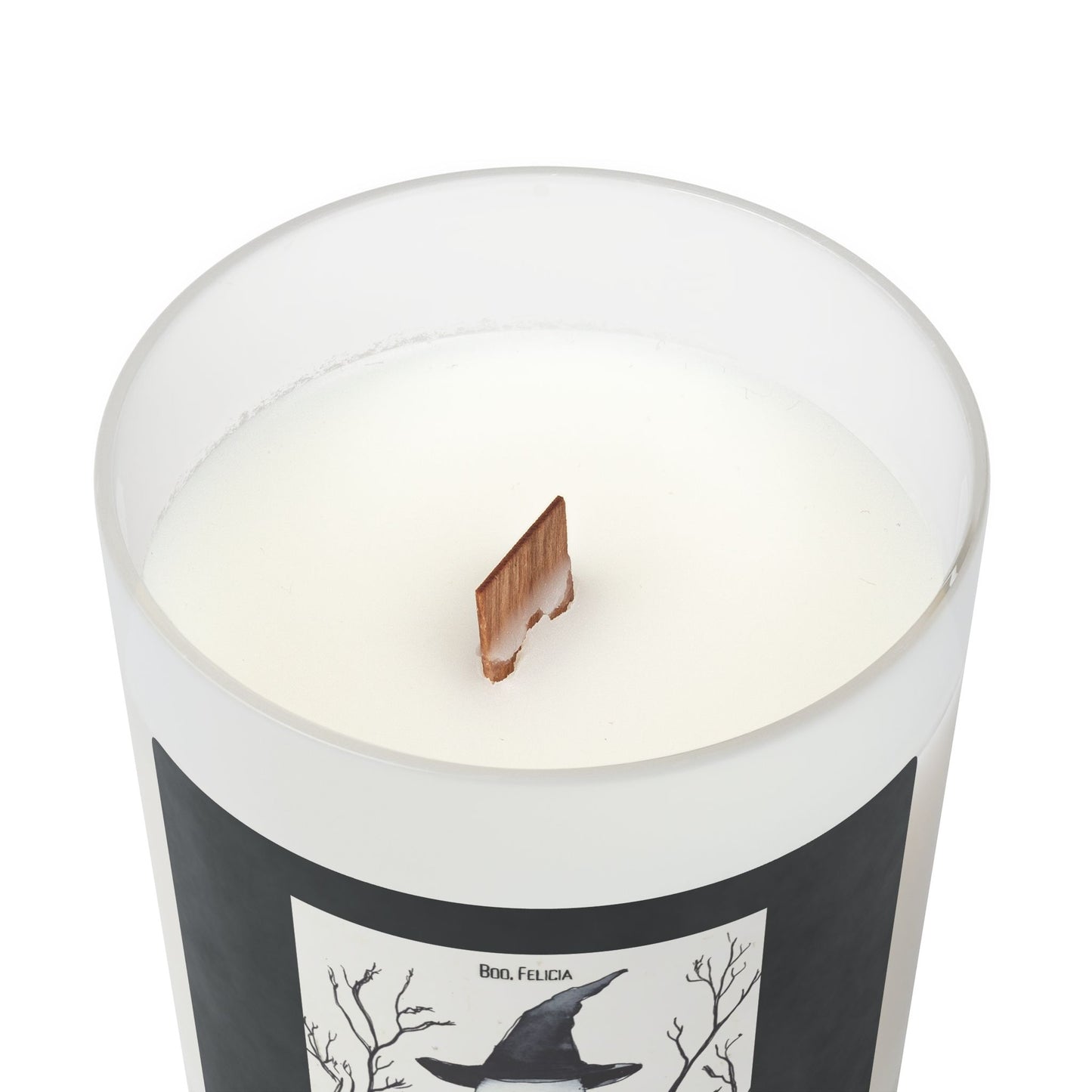 Botanical Frosted Glass Candle – Spooky Gothic Plant-Inspired Home Décor