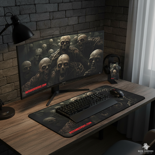 Zombie Watching You Desk Mat – Spooky Horror Gaming & Office Mat