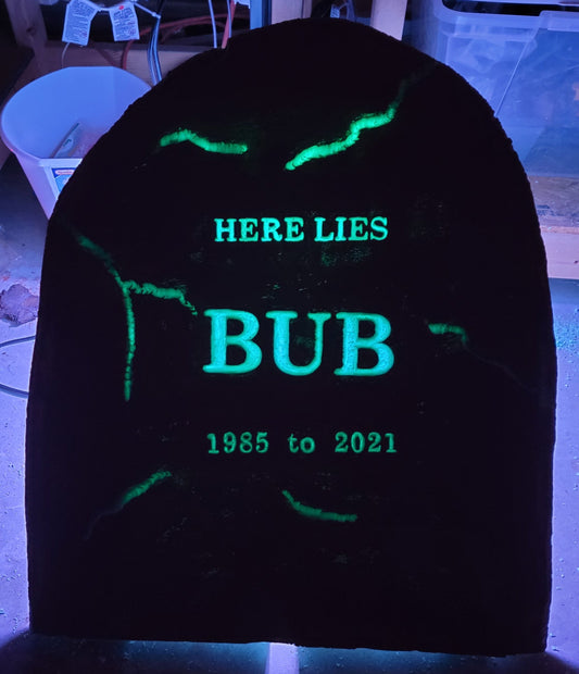 How to Make a Glowing Foam Tombstone