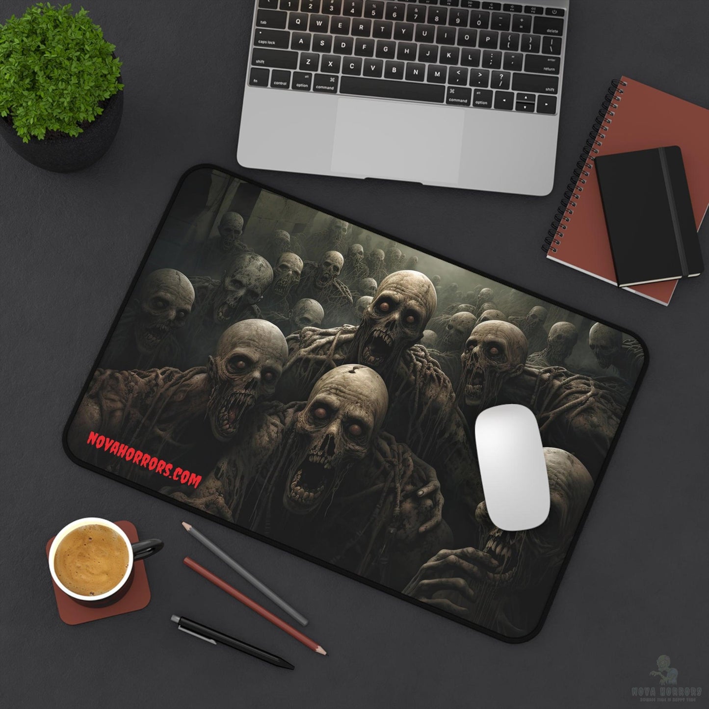 Zombie Watching You Desk Mat