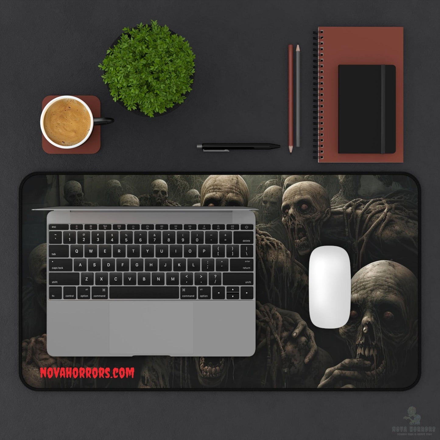 Zombie Watching You Desk Mat