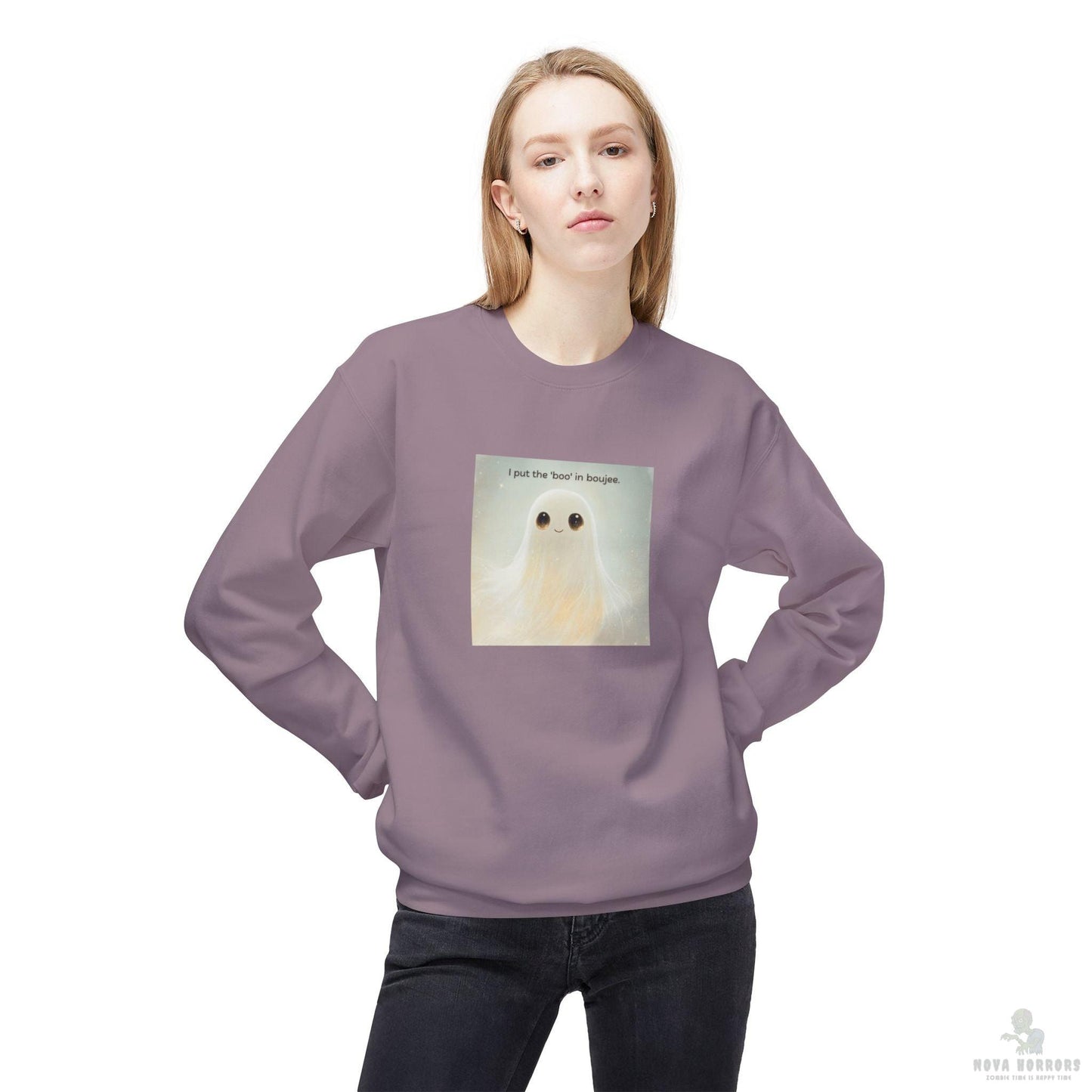 I Put the Boo in Boo-jee Sweatshirt – Funny Spooky Halloween Pullover