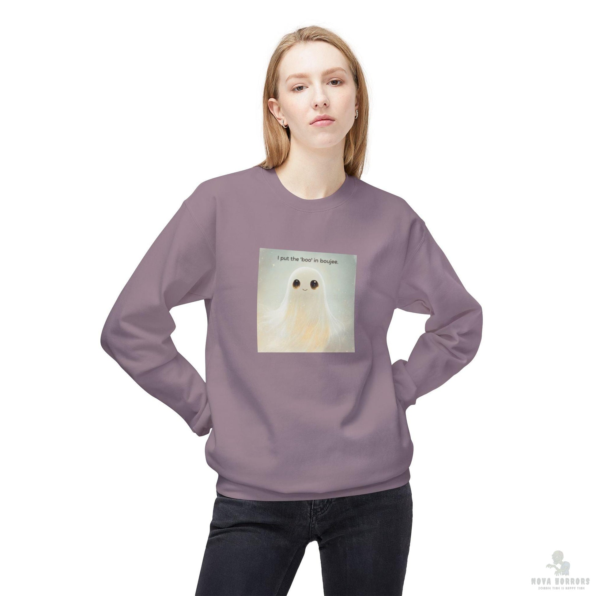 I Put the Boo in Boo-jee Sweatshirt – Funny Spooky Halloween Pullover