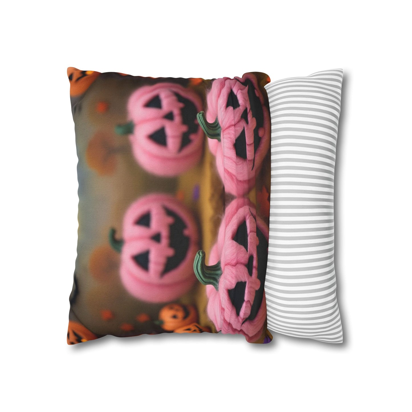 Spooky Chic Pillowcase 16x16 – Creepy Cute Gothic Halloween Throw Pillow Cover
