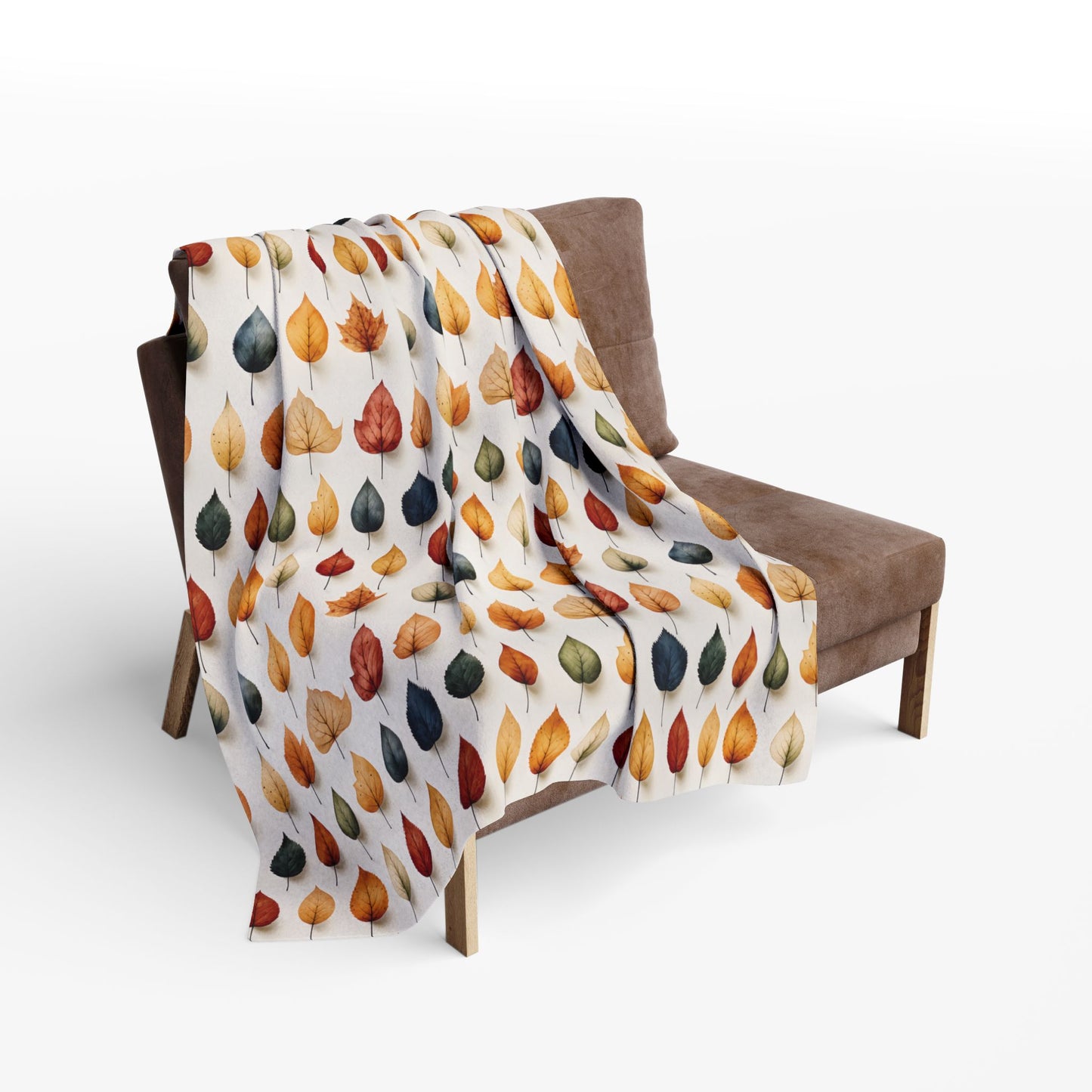 Autumn Leaf Fleece Blanket – Cozy Fall Throw for Halloween & Home Décor