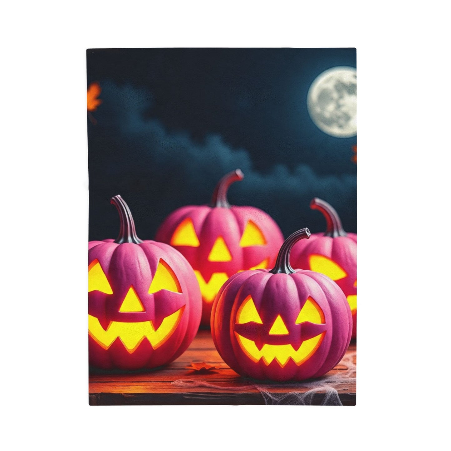 The Rosy Pumpkin Slumber Wrap Plush Blanket – Spooky Cute Halloween Throw