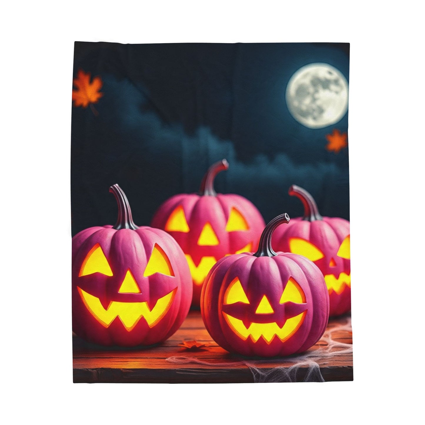 The Rosy Pumpkin Slumber Wrap Plush Blanket – Spooky Cute Halloween Throw