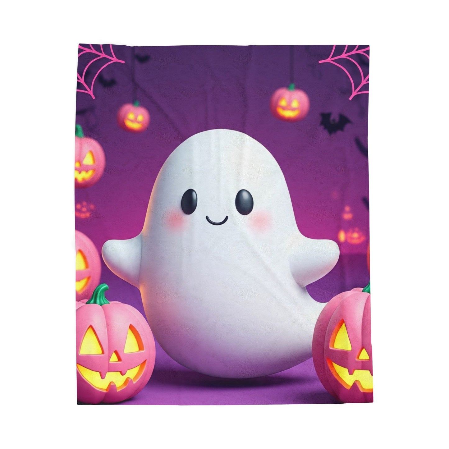 Cozy Ghost Cuddle Plush Blanket – Spooky Cute Halloween Throw