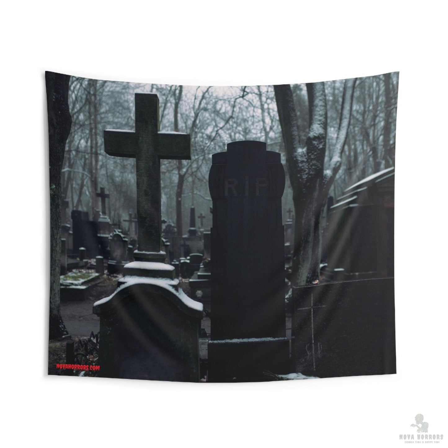 Creepy Graveyard Wall Tapestry