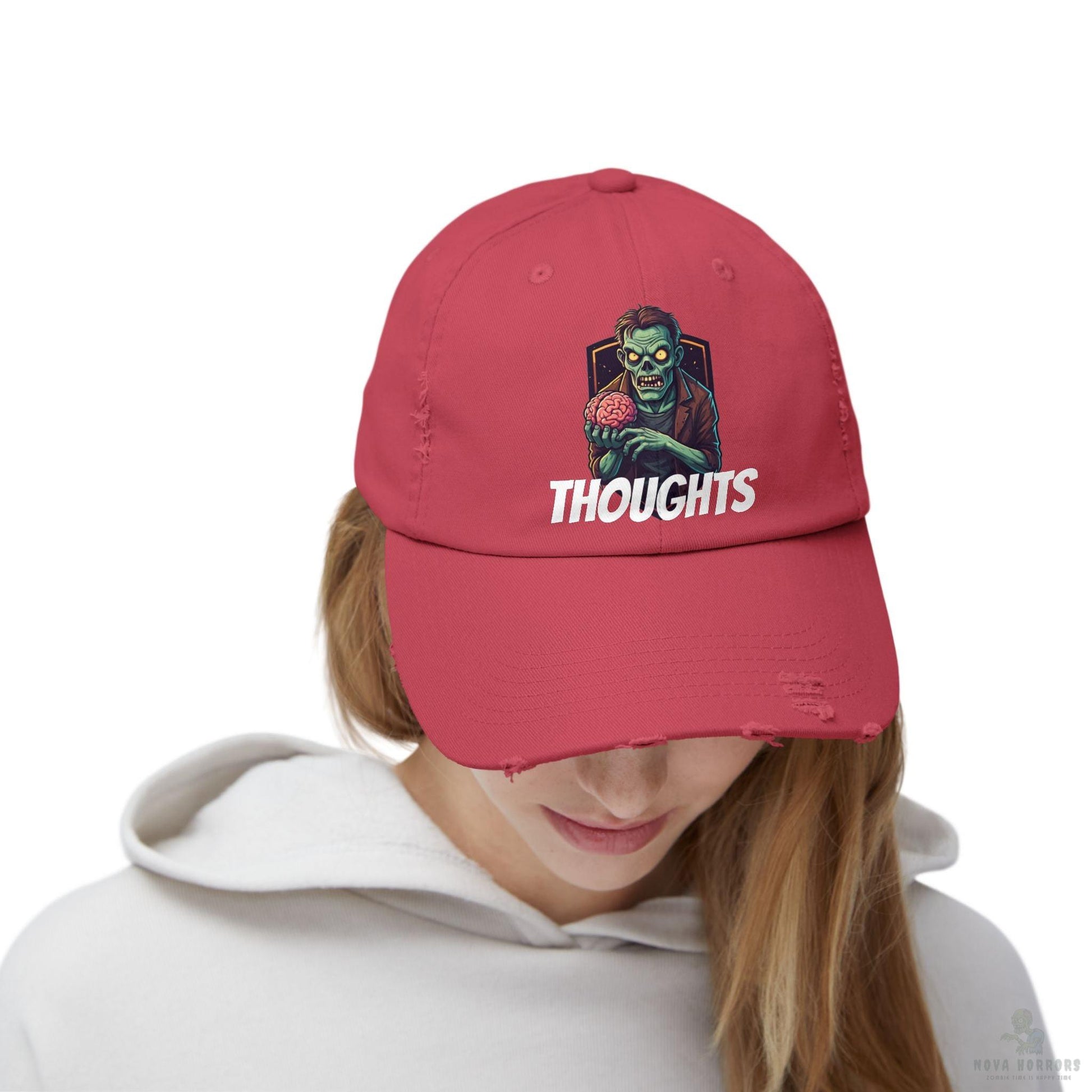 Zombie Thoughts Distressed Cap