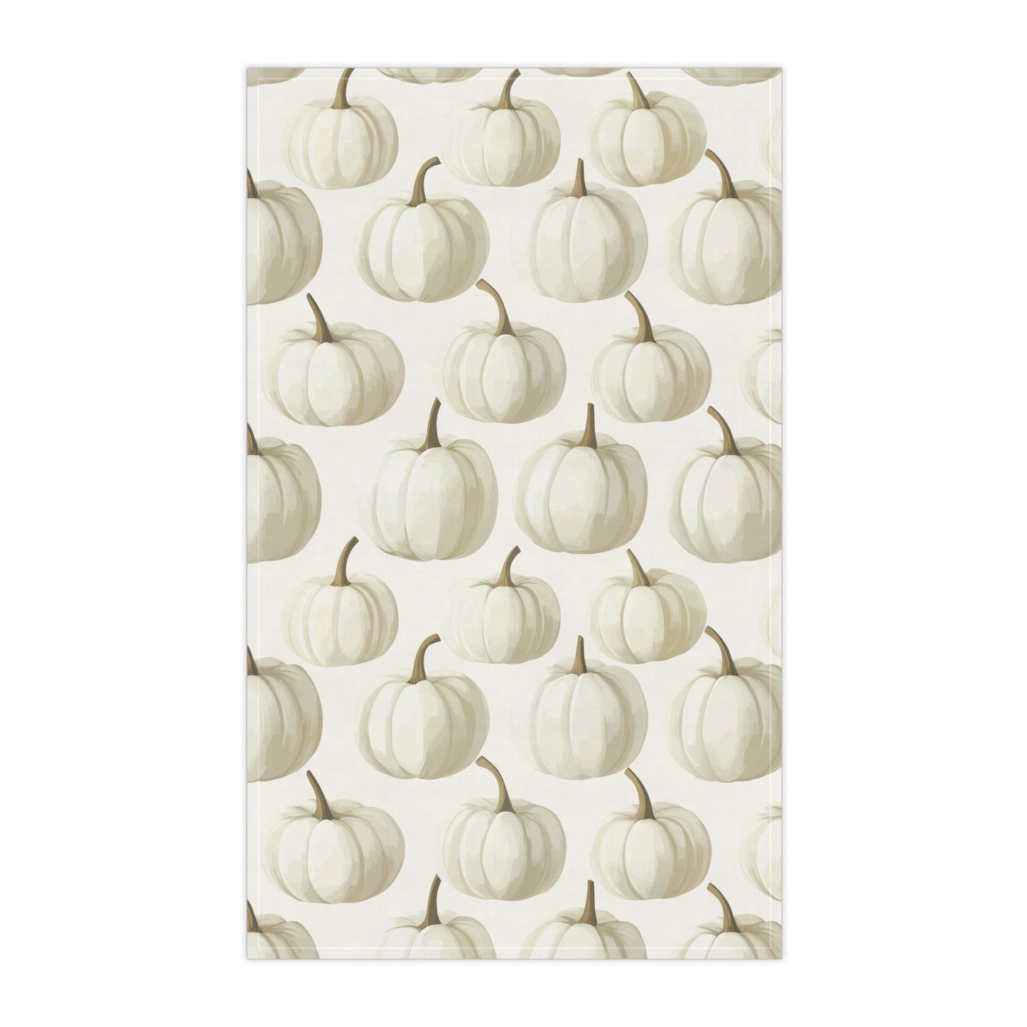 White Pumpkin Tea Towels, Fall Kitchen Decor, Cotton Dish Towels, Seasonal Homeware, Perfect Gift for Thanksgiving