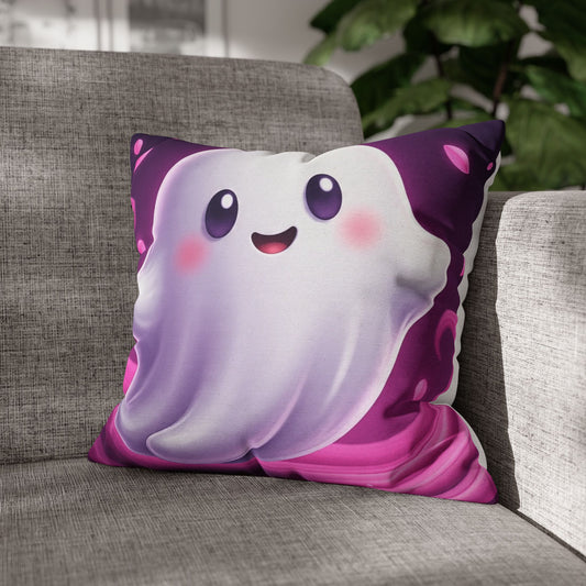 My Boo Buddy Pillowcase 16x16 – Cute Halloween Ghost Throw Pillow Cover
