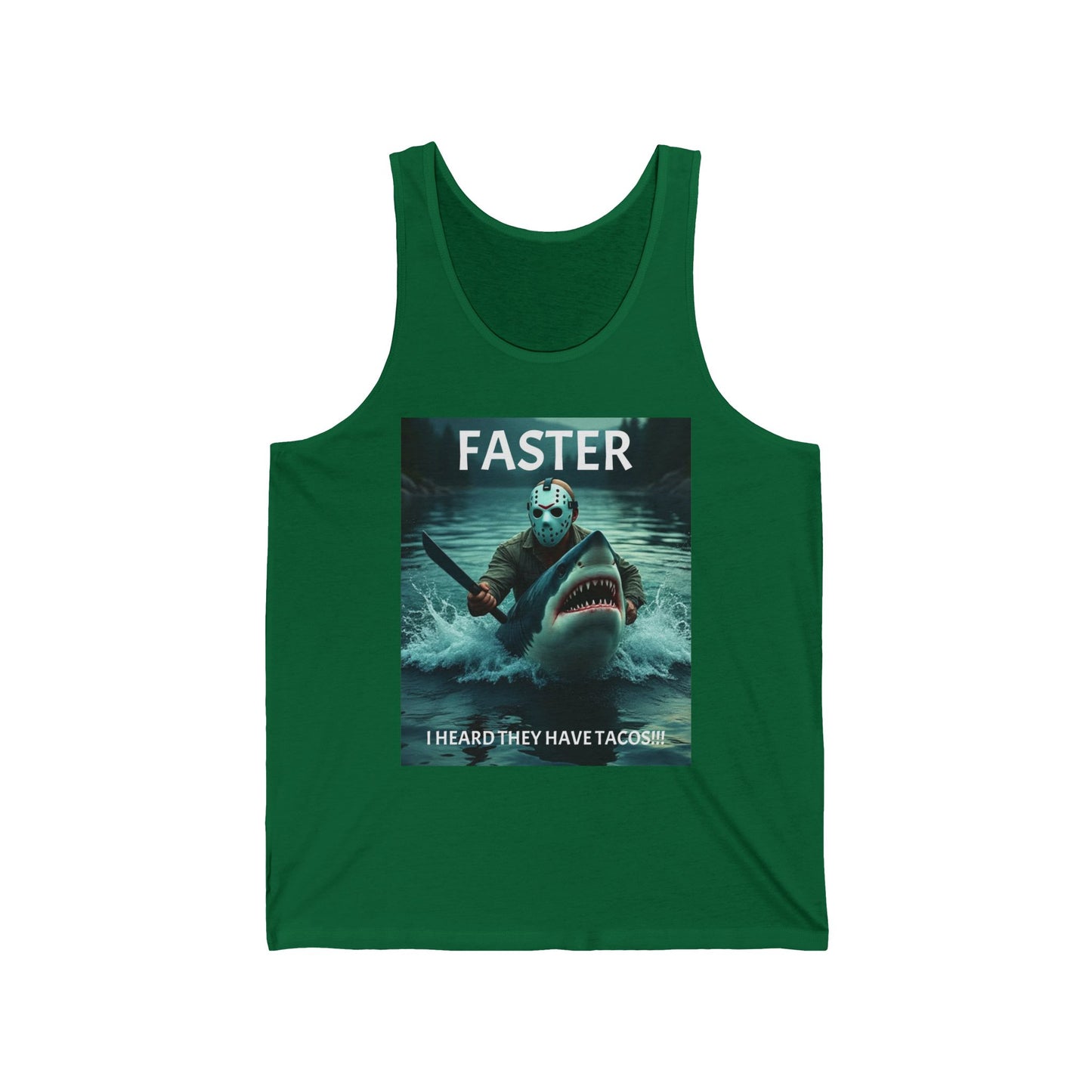 Jason Shark Taco Unisex Jersey Tank